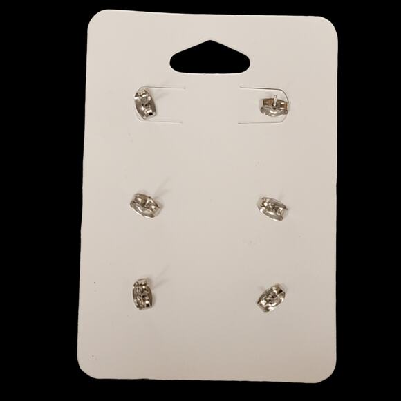 Flower Earrings Lot of 6 Pair‎ Post Handmade 1/2" Purple Pink Blue White Jewelry - Picture 5 of 5